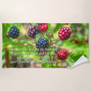 John 15:5 beach towel