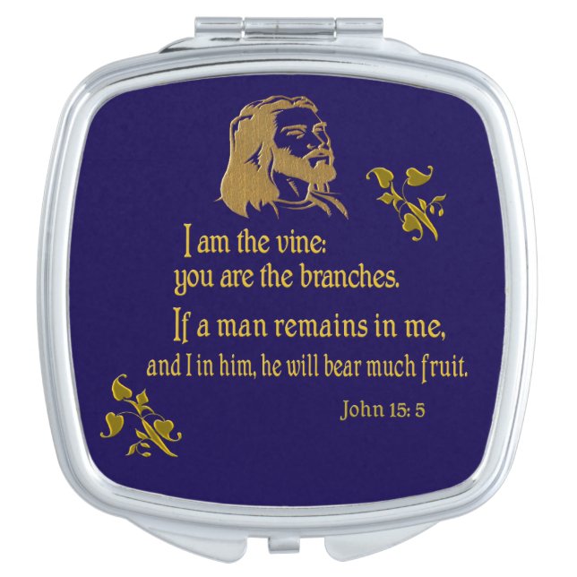 John 15:5  compact mirror (Front)
