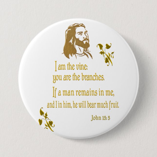 john 15:5 gifts button (Front)
