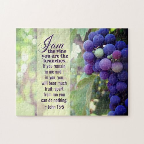 John 155 I Am the Vine You are the Branches Bible Jigsaw Puzzle
