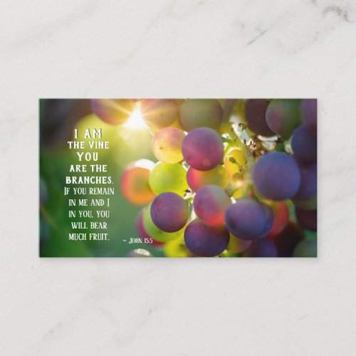 John 155 I Am the Vine You are the Branches Jesus Business Card