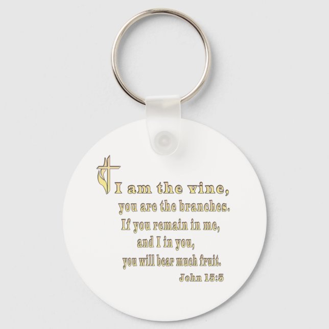 John 15:5  keychain (Front)