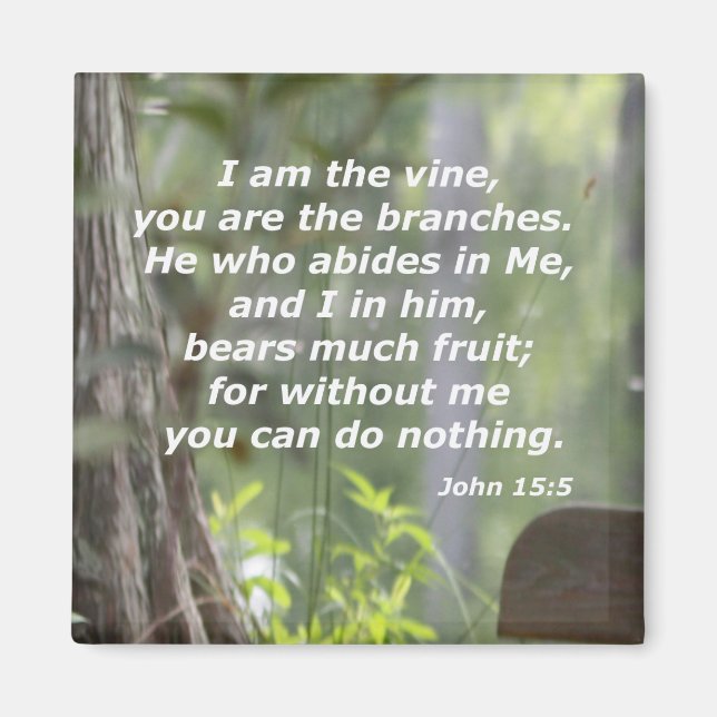 John 15:5 magnet (Front)