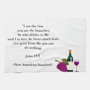 John 15:5 Verse Kitchen Towel