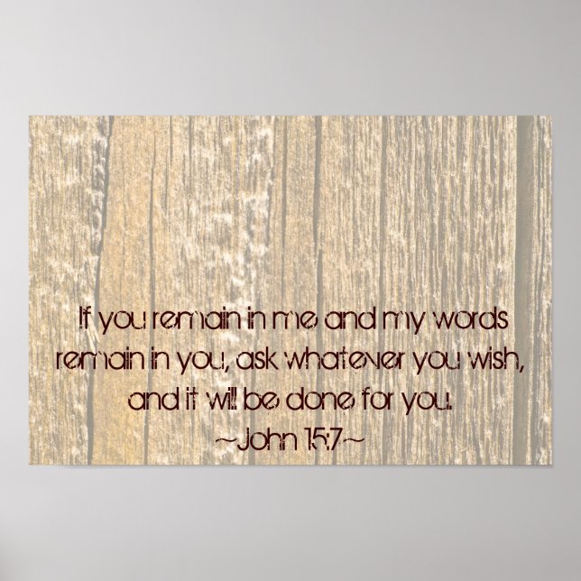 John 15:7 poster (Front)