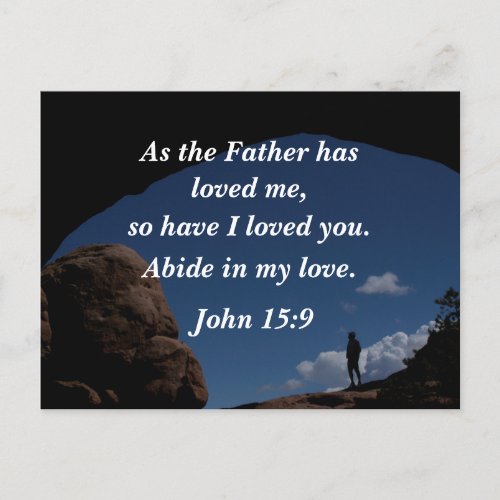 John 159 As the Father has loved me Postcard