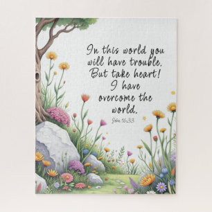 John 16:33 Bible Verse Image Poster Jigsaw Puzzle