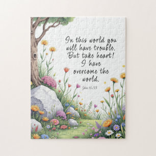 John 16:33 Bible Verse Image Poster Jigsaw Puzzle