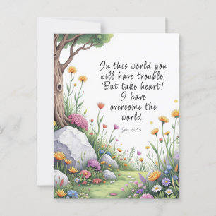 John 16:33 Bible Verse Image Poster Postcard