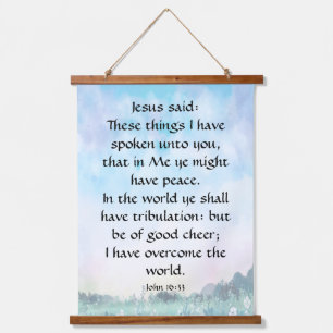 John 16:33 hanging tapestry