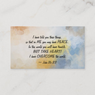John 16:33 I Have OVERCOME the World! Business Card