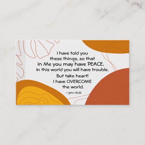 John 1633 In Me you may have Peace Business Card