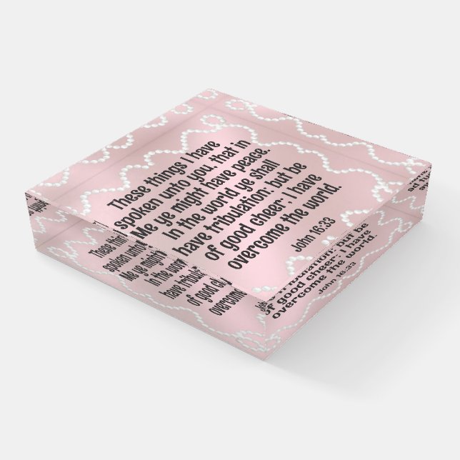 John 16:33  paperweight (Angled)