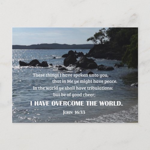 John 1633 These things I have spoken unto you Postcard