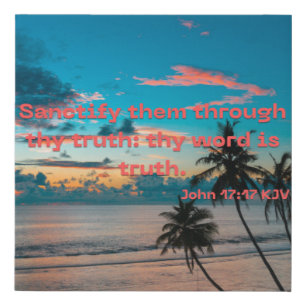 John 17:17 Bible Verse Scripture KJV Pic Canvas