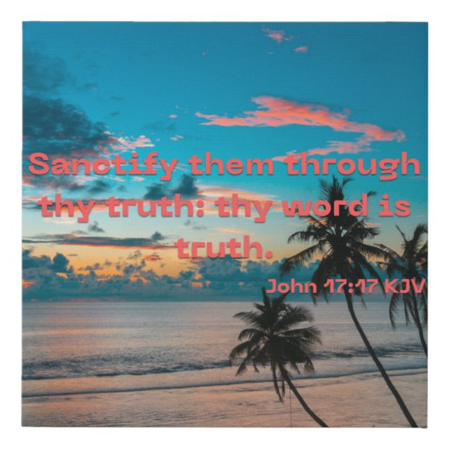 John 17:17 Bible Verse Scripture KJV Pic Canvas (Front)