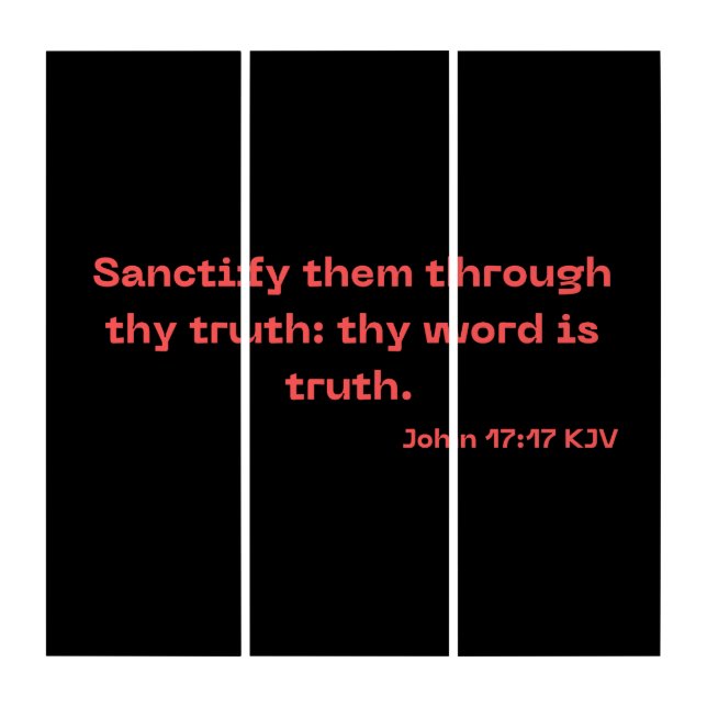 John 17:17 Bible Verse Scripture KJV Wall Art (Front)