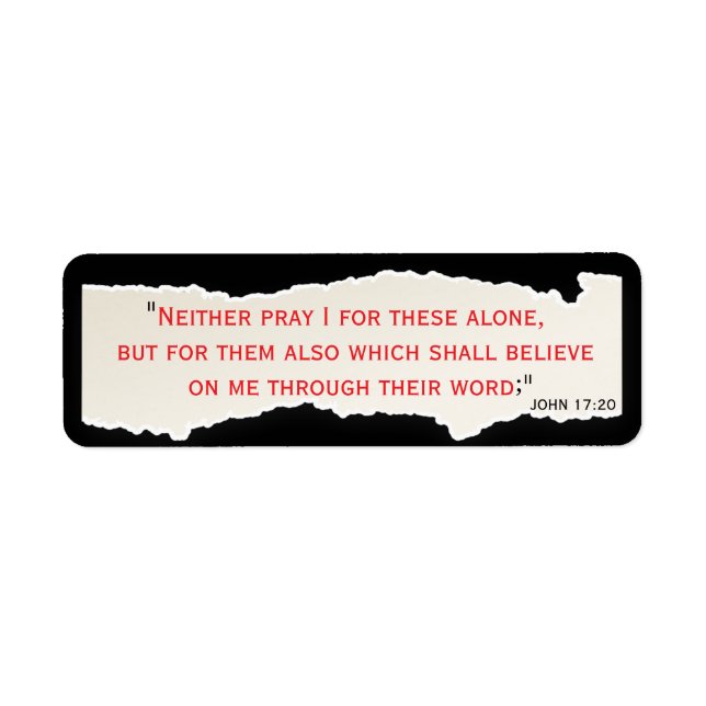 John 17:20  label (Front)