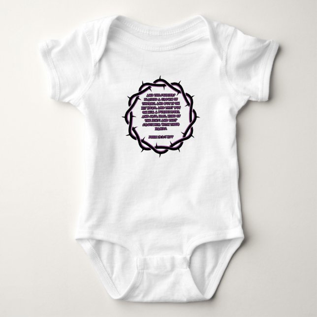 John 19:2-3 KJV Bible Verse Scripture Unisex Baby Bodysuit (Front)
