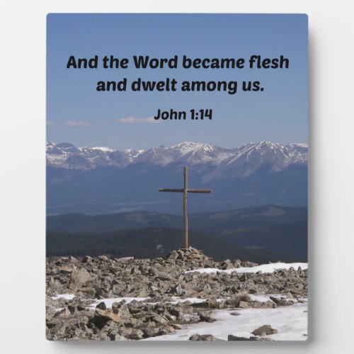 John 114 And the word became flesh and dwelt Plaque