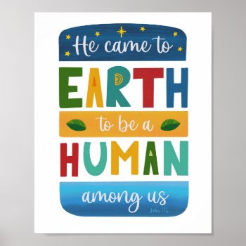 John 1:14 Christmas Christmas Religious Poster by OnceForAll at Zazzle