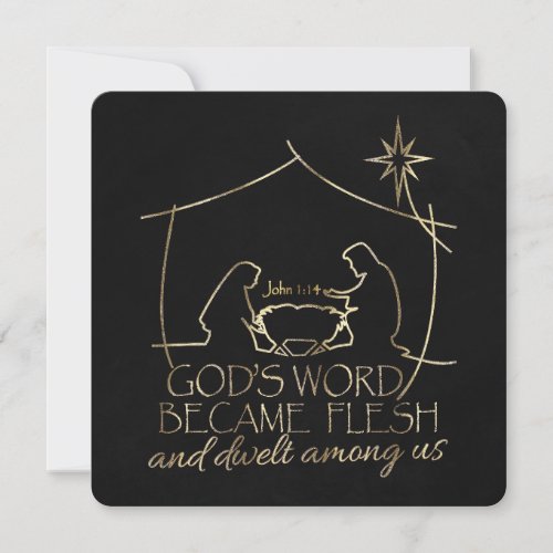 John 114 Christmas Nativity Scripture Religious Holiday Card