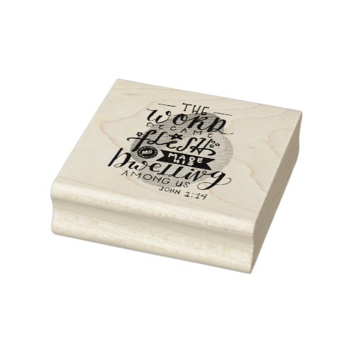 John 114 Scripture Art Typography Rubber Stamp