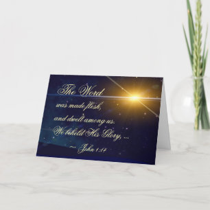 John 1:14 The Word Became Flesh Christmas Bible Holiday Card