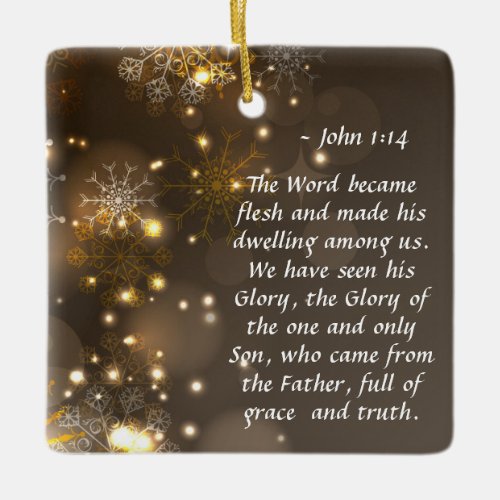 John 114 The Word Became Flesh Christmas Ceramic Ornament