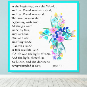 John 1:1-5 canvas print