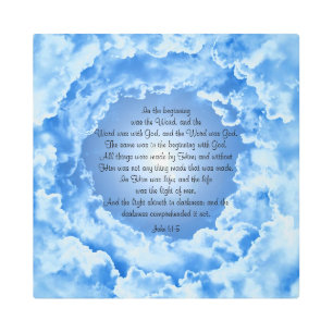John 1:1-5 metal print