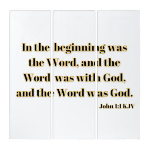 John 1:1 Bible Scripture KJV Wall Art