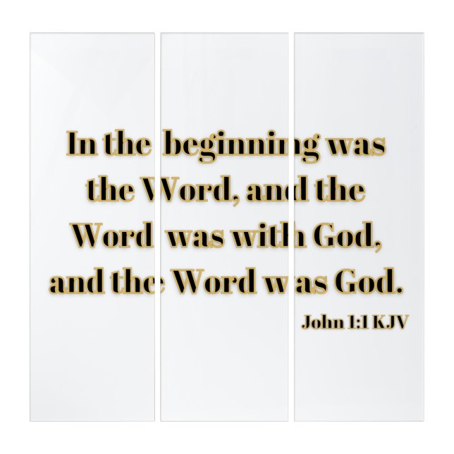 John 1:1 Bible Scripture KJV Wall Art (Front)