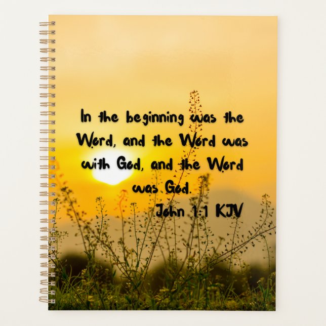 John 1:1 Bible Verse Calendar Planner (Front)