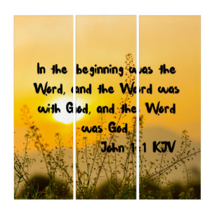 John 1:1 Bible Verse Scripture KJV Wall Art