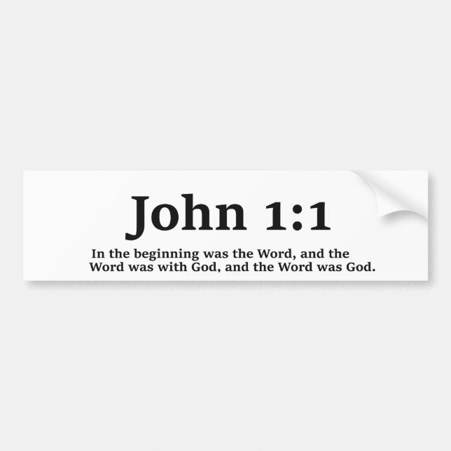 John 1:1 Bumper Sticker (Front)
