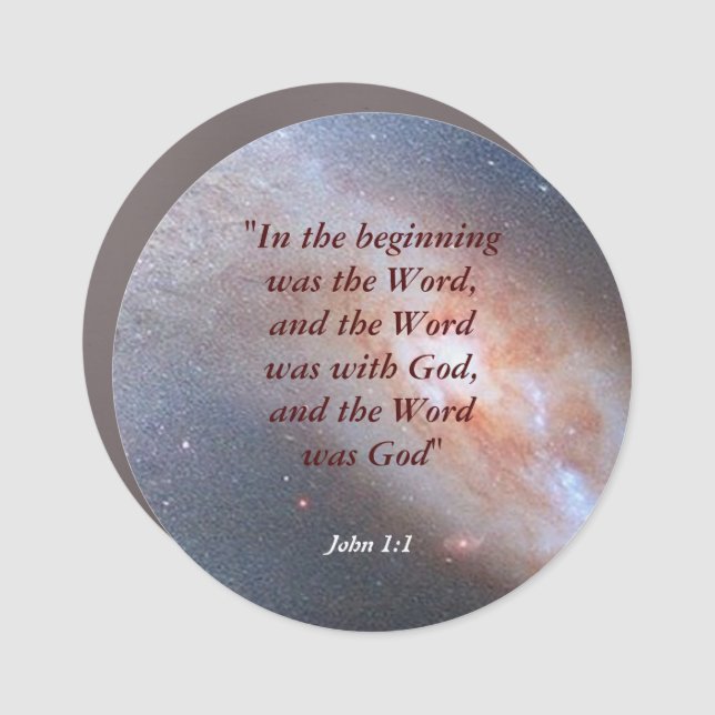 John 1:1 car magnet (Front)