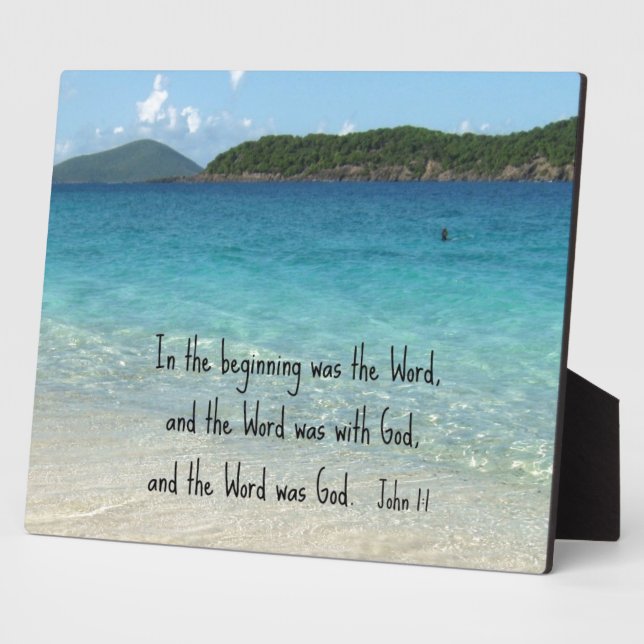John 1:1 In the beginning was the Word... Plaque (Side)