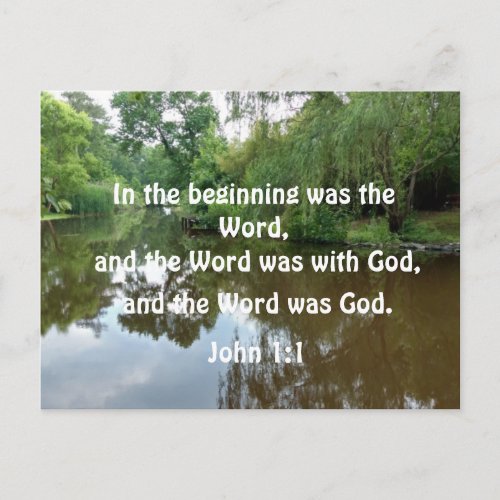 John 11 In the beginning was the Word Postcard