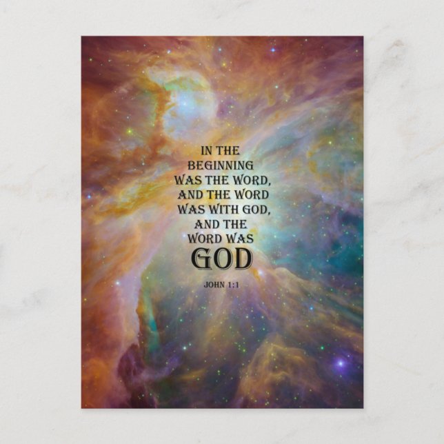 John 1:1 postcard (Front)