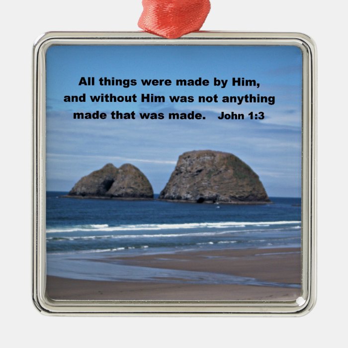 John 13 All things were made by HimChristmas Ornaments