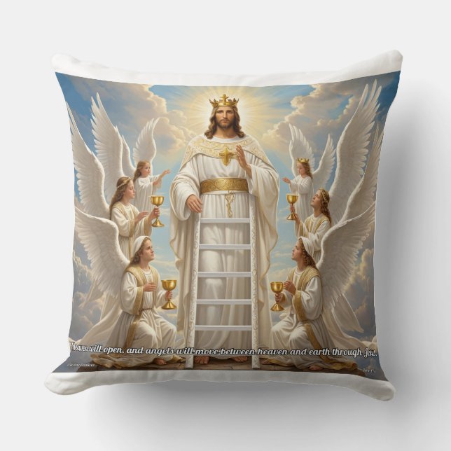 John 1:51 Christian Throw Pillow 20x20 (Front)