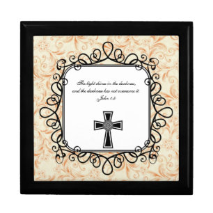 John 1:5 Bible Verse Keepsake Box