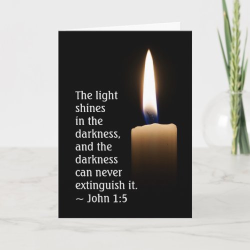 John 15 The Light Shines in the Darkness Card