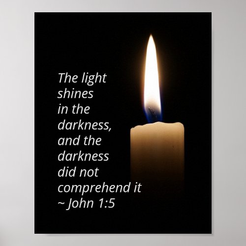 John 15 The Light Shines in the Darkness Poster