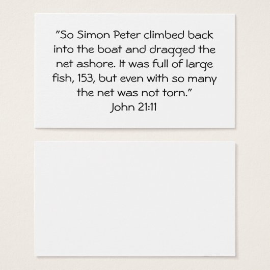 John 21:11 (Front & Back)