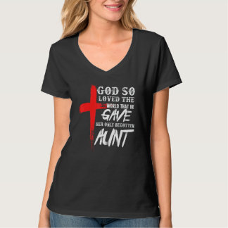 John 316 Christian Cross Bible   Christian Aunt T-Shirt