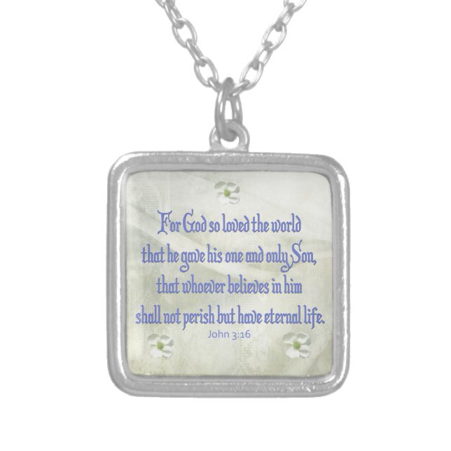 John 316 Dogwood Silver Plated Necklace (Front)