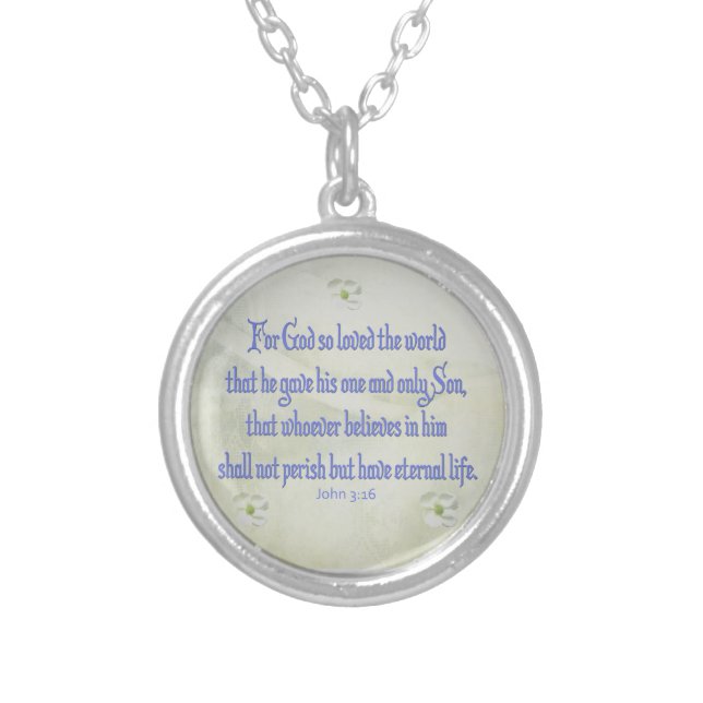 John 316 Dogwood Silver Plated Necklace (Front)