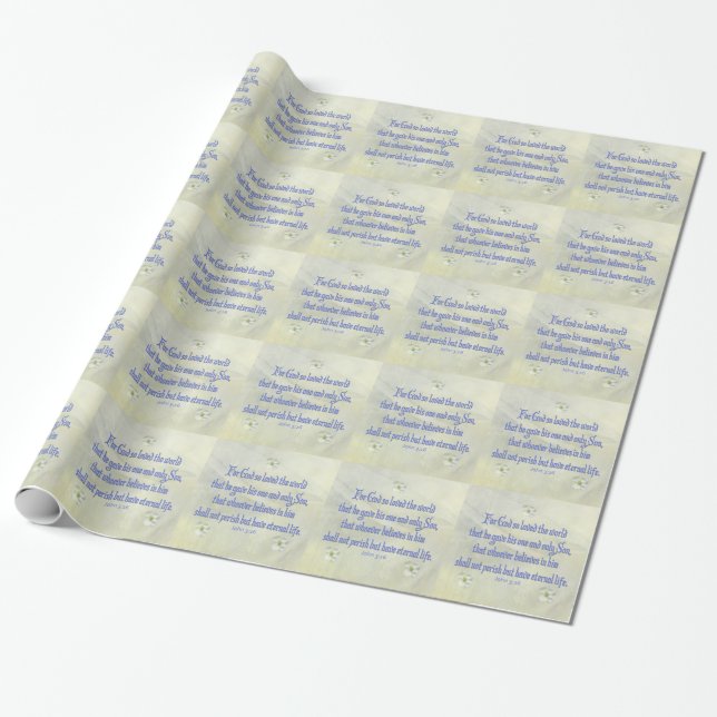 John 316 Dogwood Wrapping Paper (Unrolled)